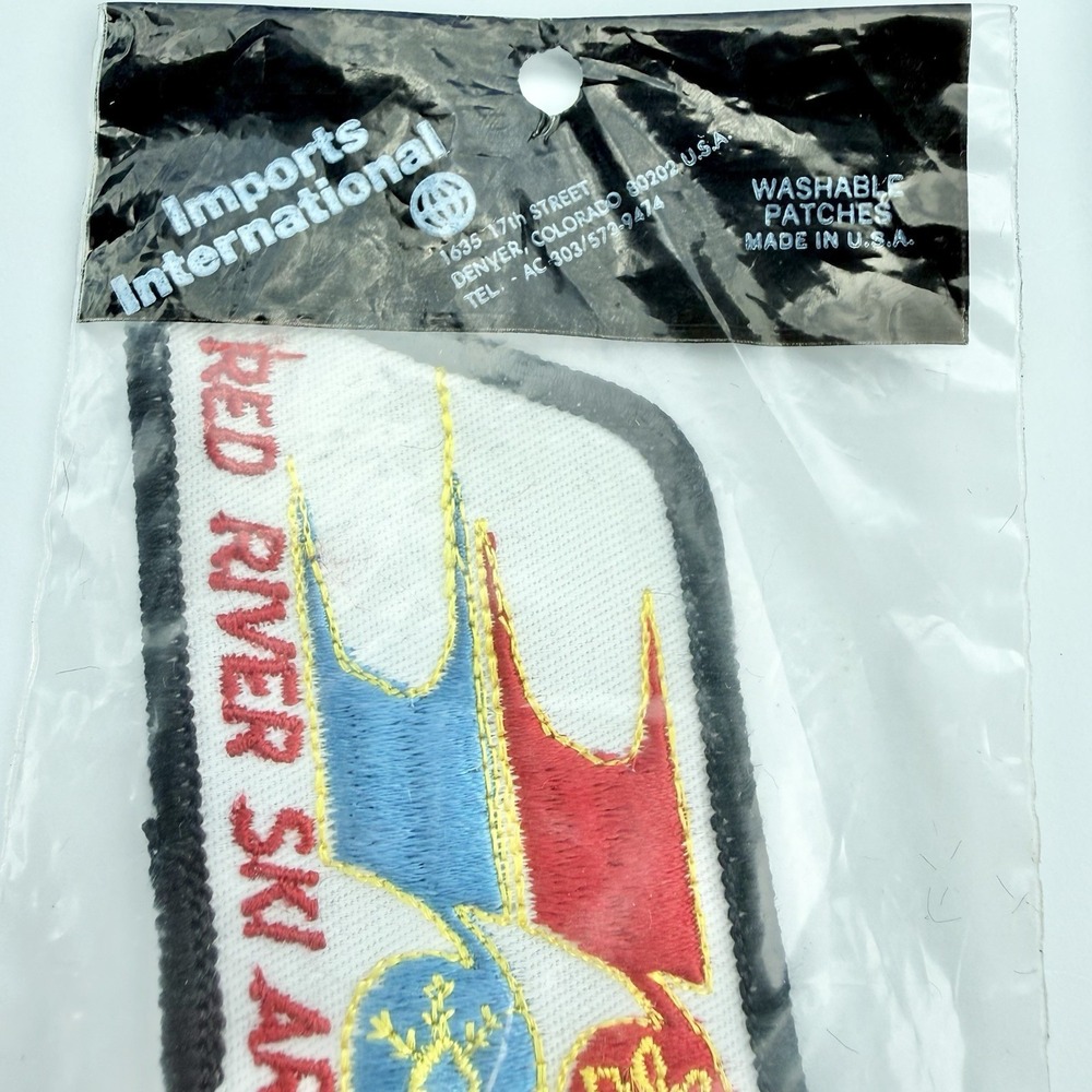 Vintage Red River Ski Area Patch New Mexico Resort 4x1.5 Retro Skiing Sew-On NOS